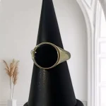 انگشتر  مردانه سنگ اونيكس گرد